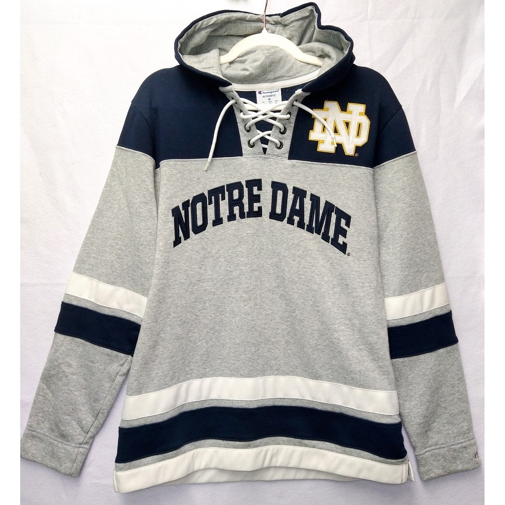 90's VINTAGE Champion Notre Dame Fighting Irish Sweatshirt Hoodie Med